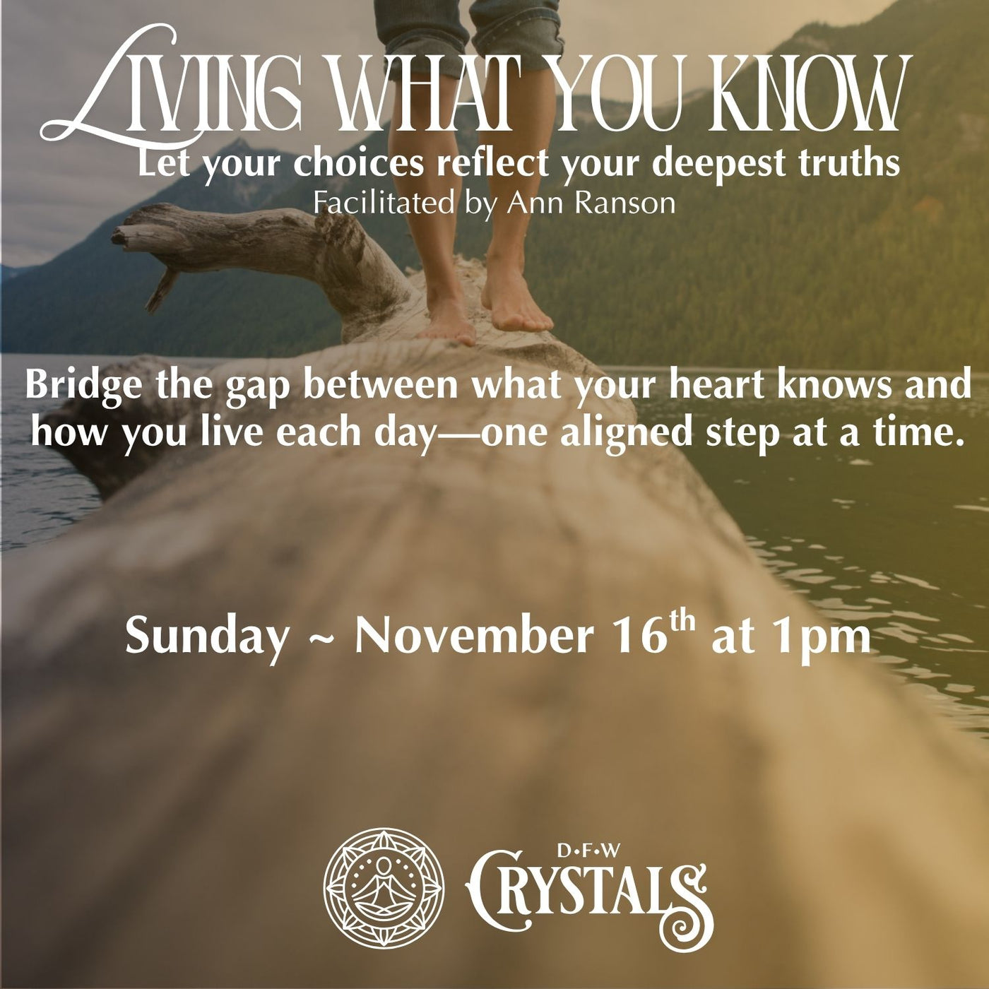 Living What You Know - Nov 16 - 1pm