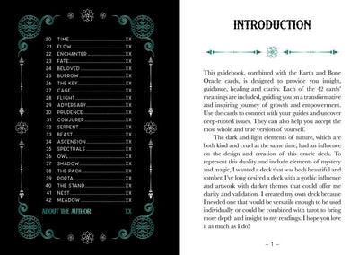 Earth & Bone Oracle by Sirian Shadow: Flashcards; 112 pages / English