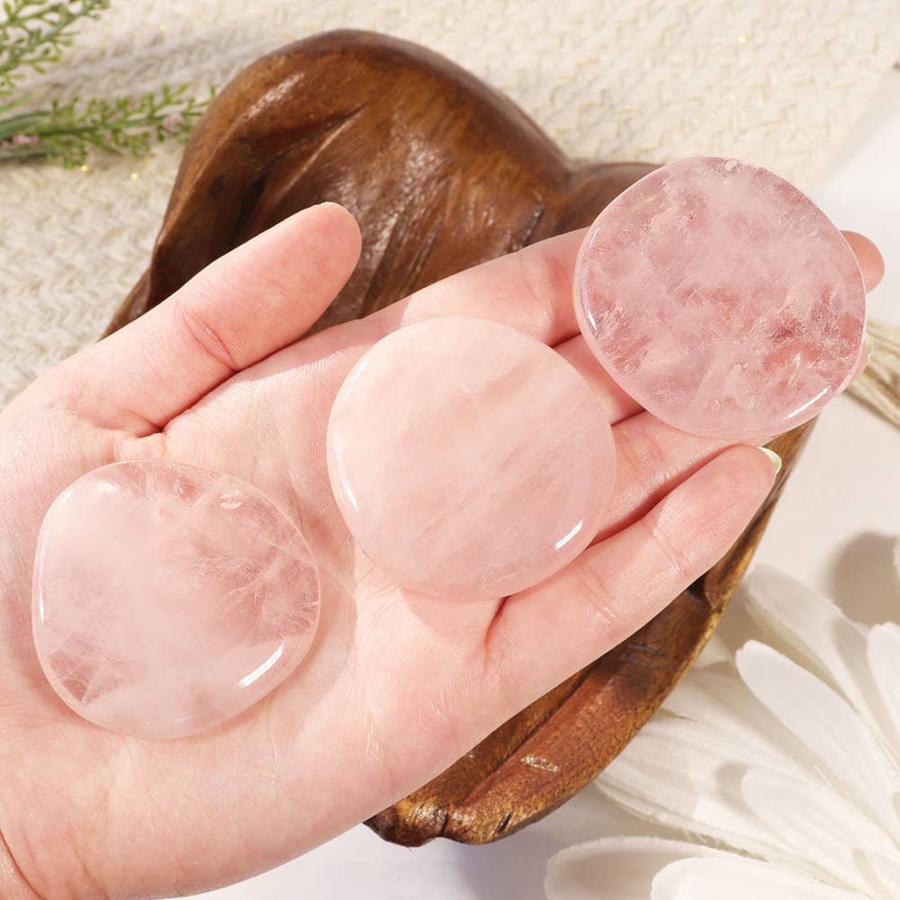 Rose Quartz - Palm stones