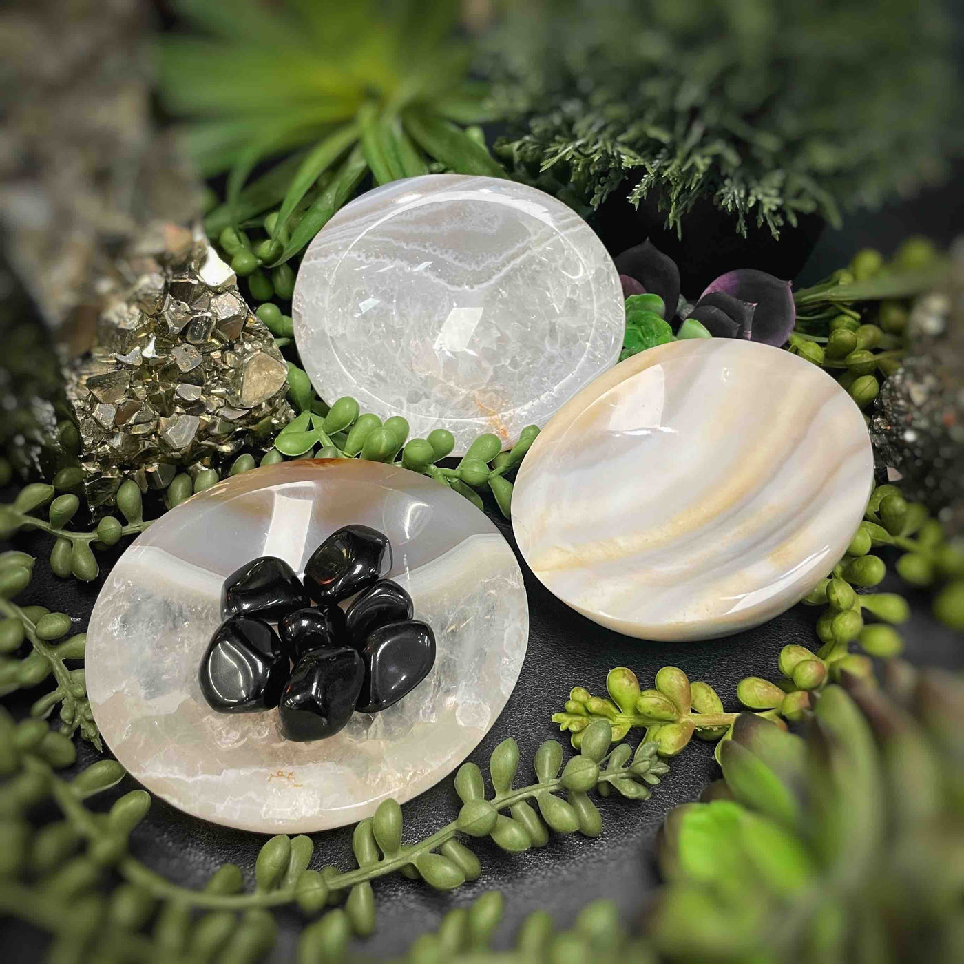 Agate - Round Bowls - 2.8" - 4"