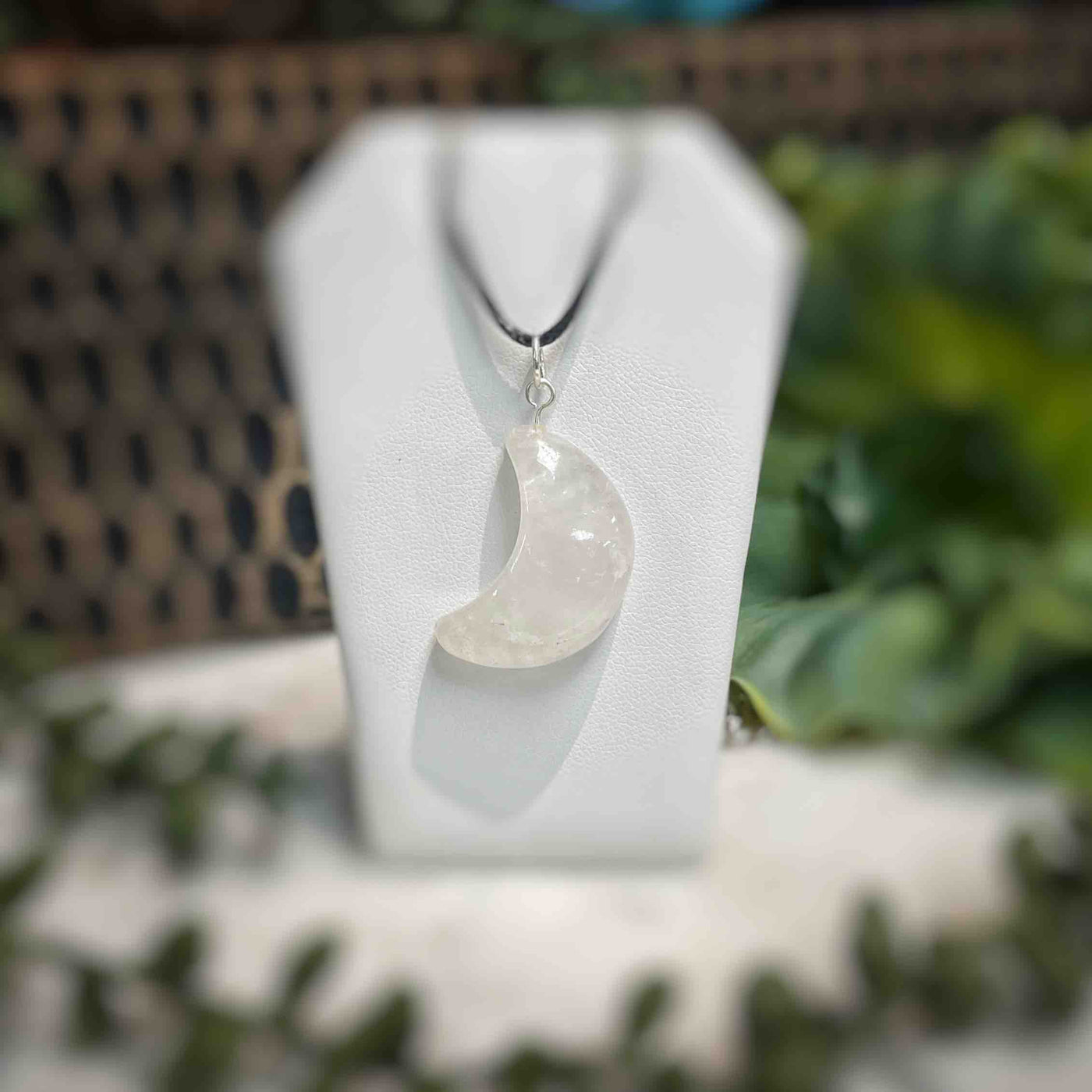 Clear Quartz - Crescent Moon - Necklace