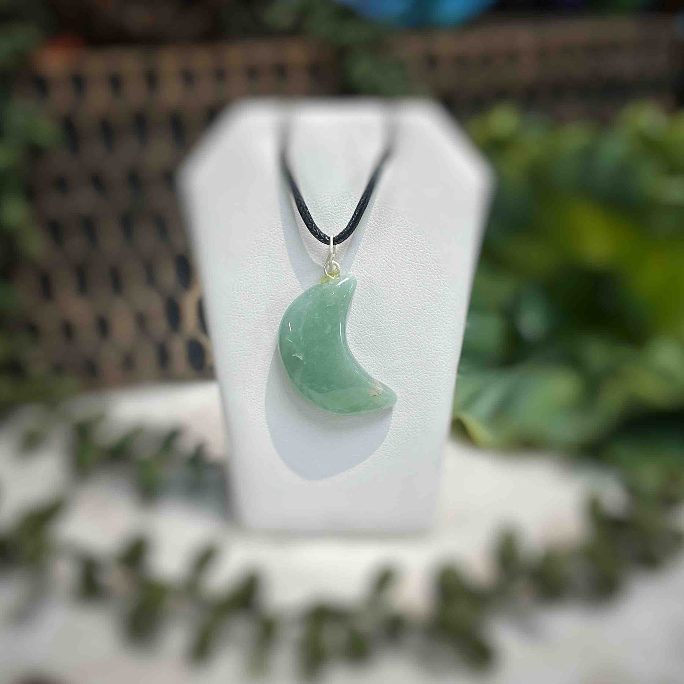 Green Aventurine - Crescent Moon - Necklace