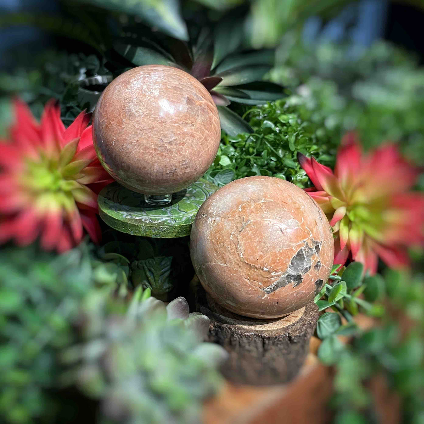 Peach Moonstone - Spheres - 2.8"