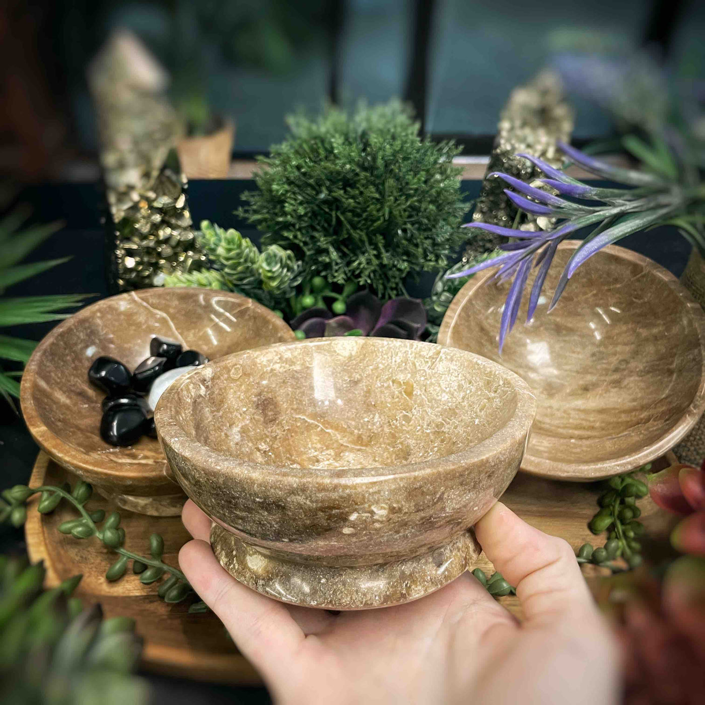 Chocolate Calcite - Round Bowls - 5.75"