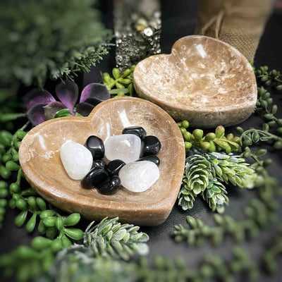 Chocolate Calcite - Heart Bowl - 4.75" x 5"