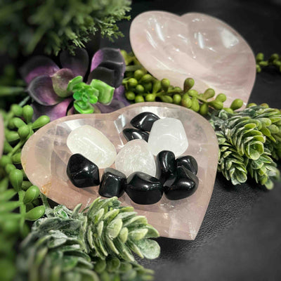 Rose Quartz - Heart Shaped Bowls - 4.5" - 5"