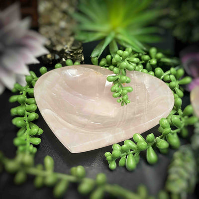 Rose Quartz - Heart Shaped Bowls - 4.5" - 5"