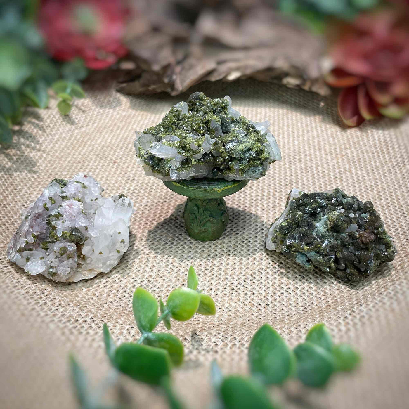 Epidote w/ Quartz - Specimen