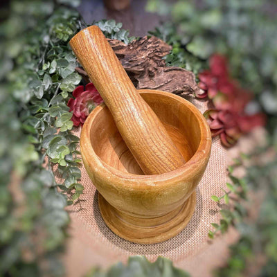 Wood Mortar & Pestle