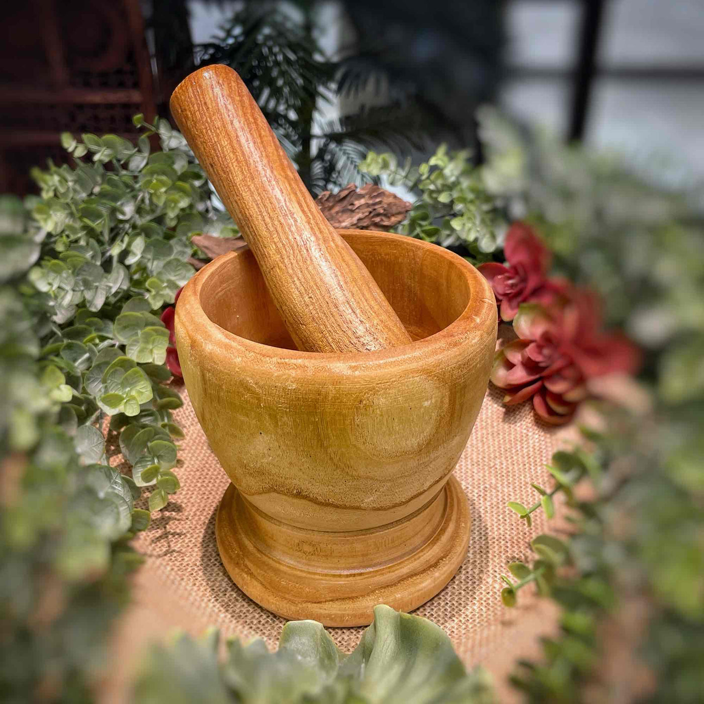 Wood Mortar & Pestle