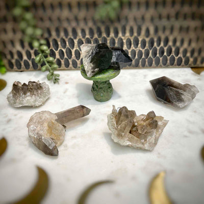 Smoky Quartz Clusters - multi sizes