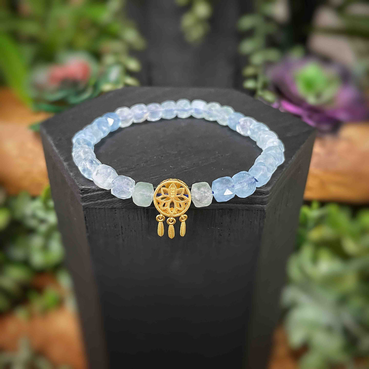 Blue with Tourmaline – Medium