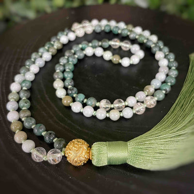 Emerald,  Jade & Phantom Snowflake Quartz