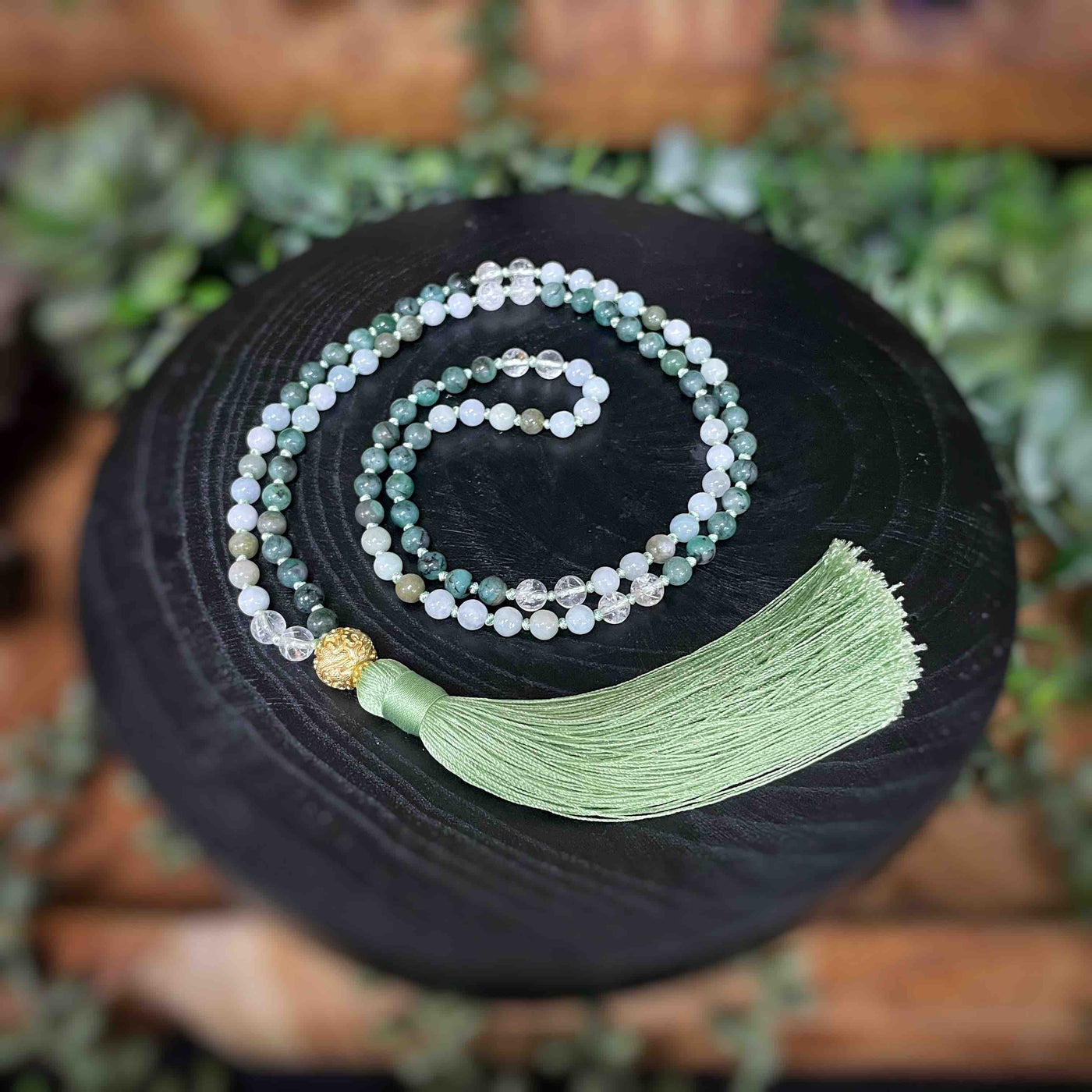 Emerald,  Jade & Phantom Snowflake Quartz