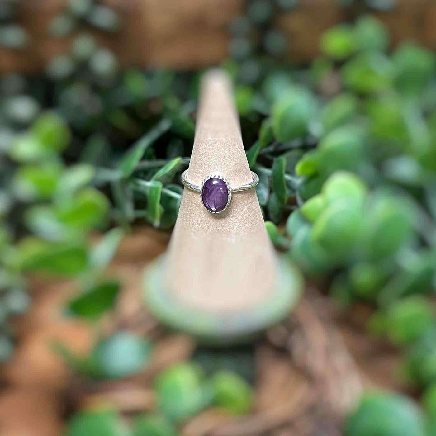 Star Ruby Oval - Sterling Silver Ring