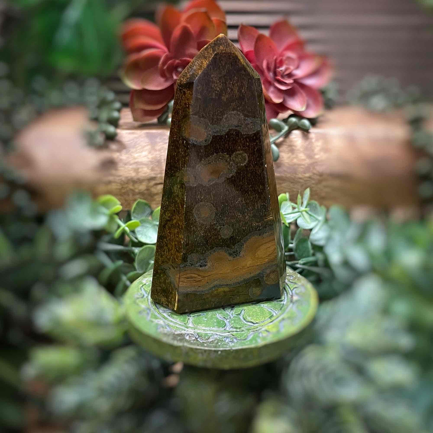 Tiger's Eye - Tower, Point, Obelisk - 4"