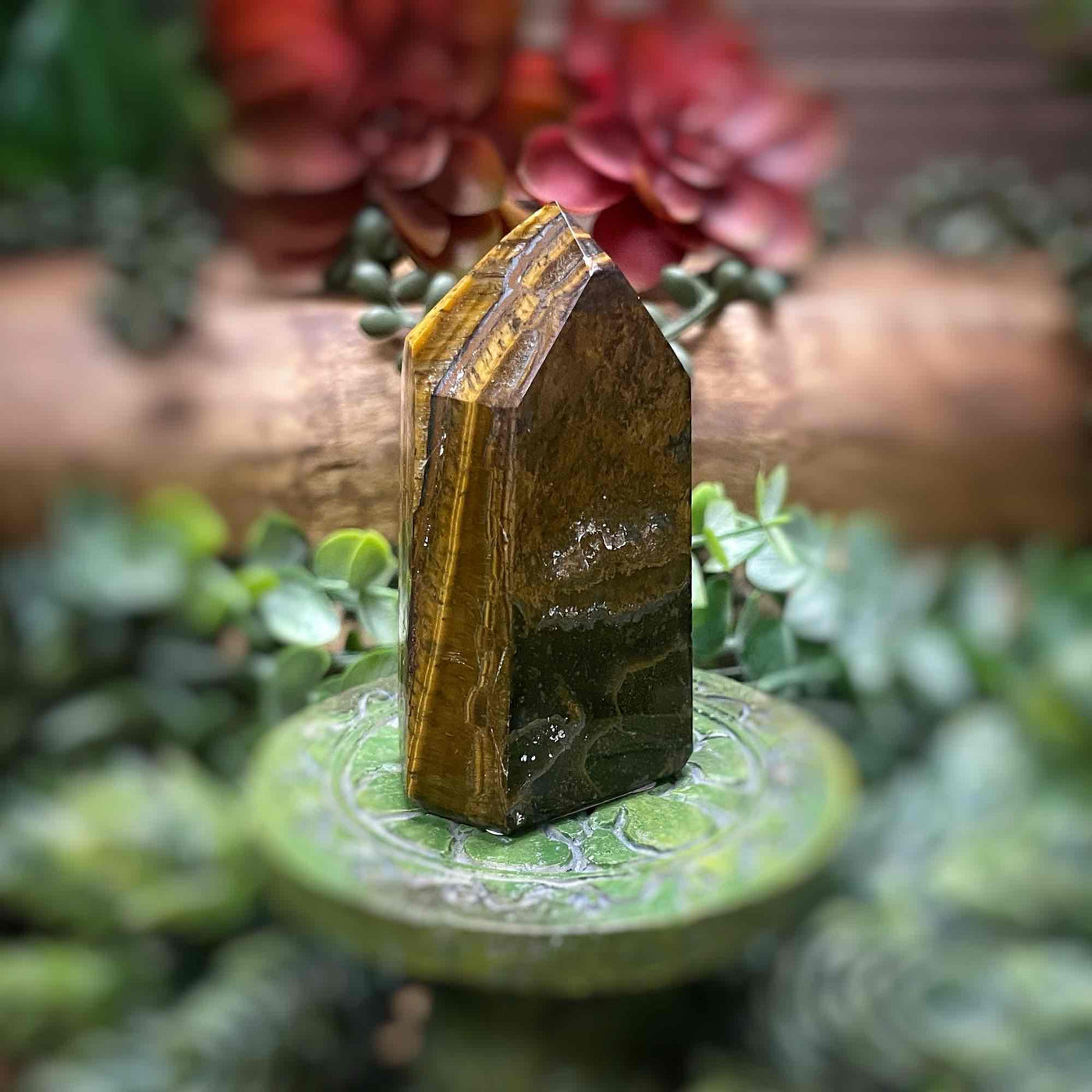 Tiger's Eye - Tower, Point, Obelisk - 2.75"
