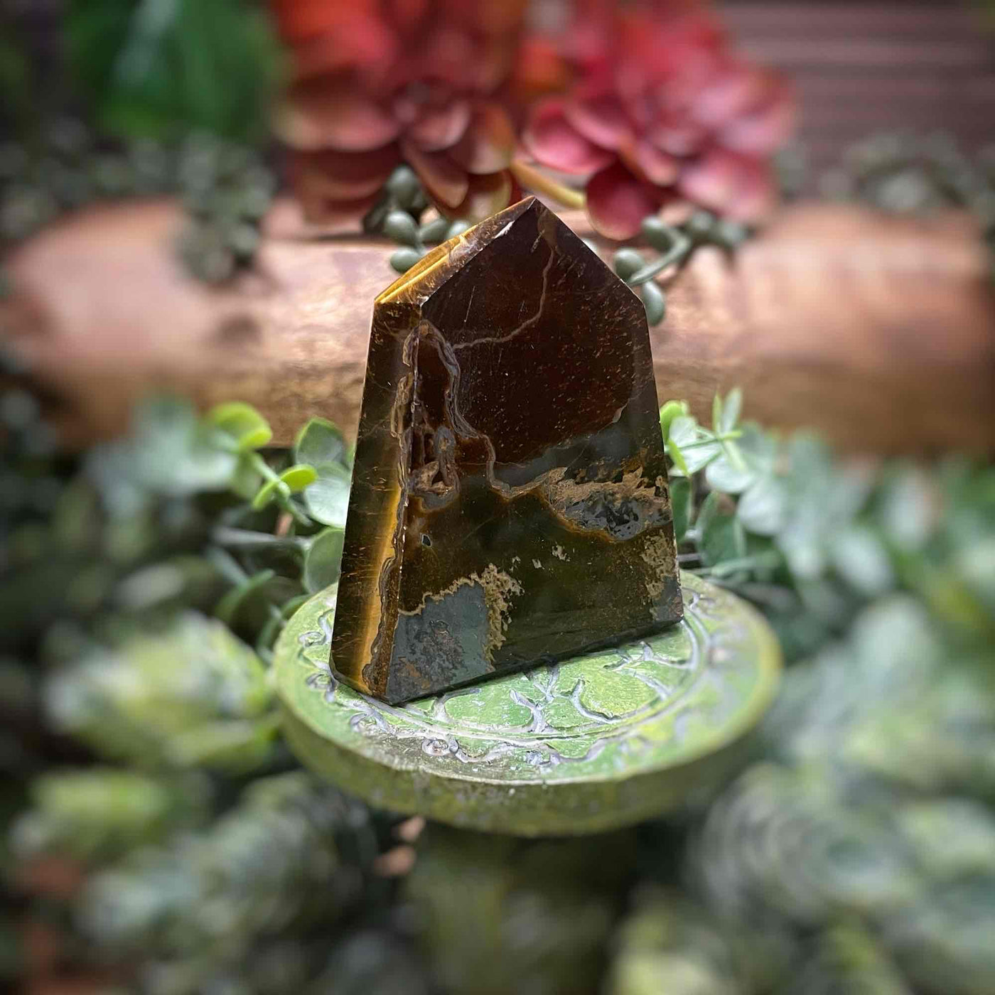 Tiger's Eye - Tower, Point, Obelisk - 2.6"