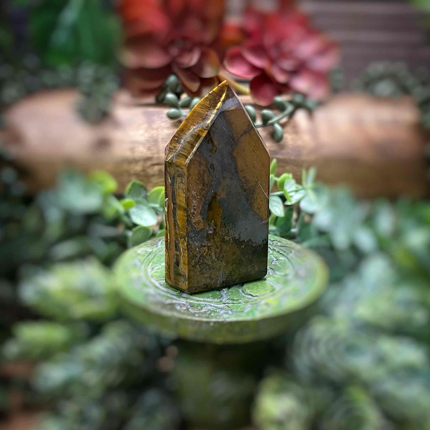 Tiger's Eye - Tower, Point, Obelisk - 2.75"
