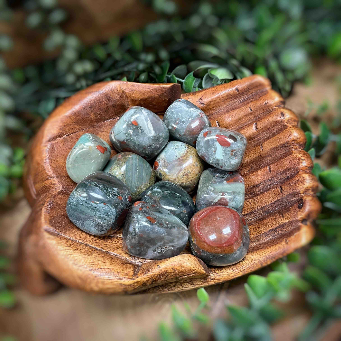 Bloodstone - 1.25 - 1.75" - Tumbled