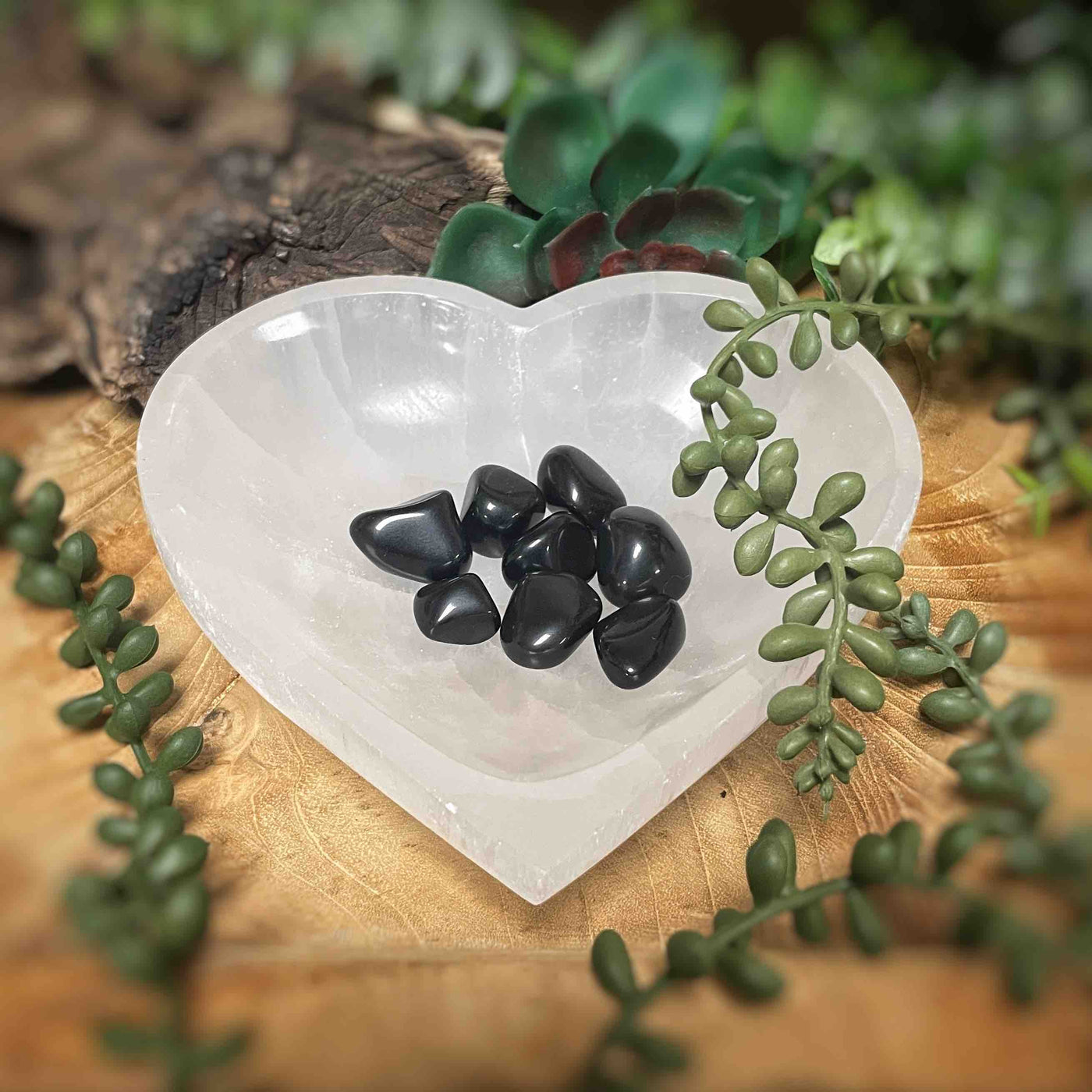 Selenite - Heart Bowl / Dish - 6"