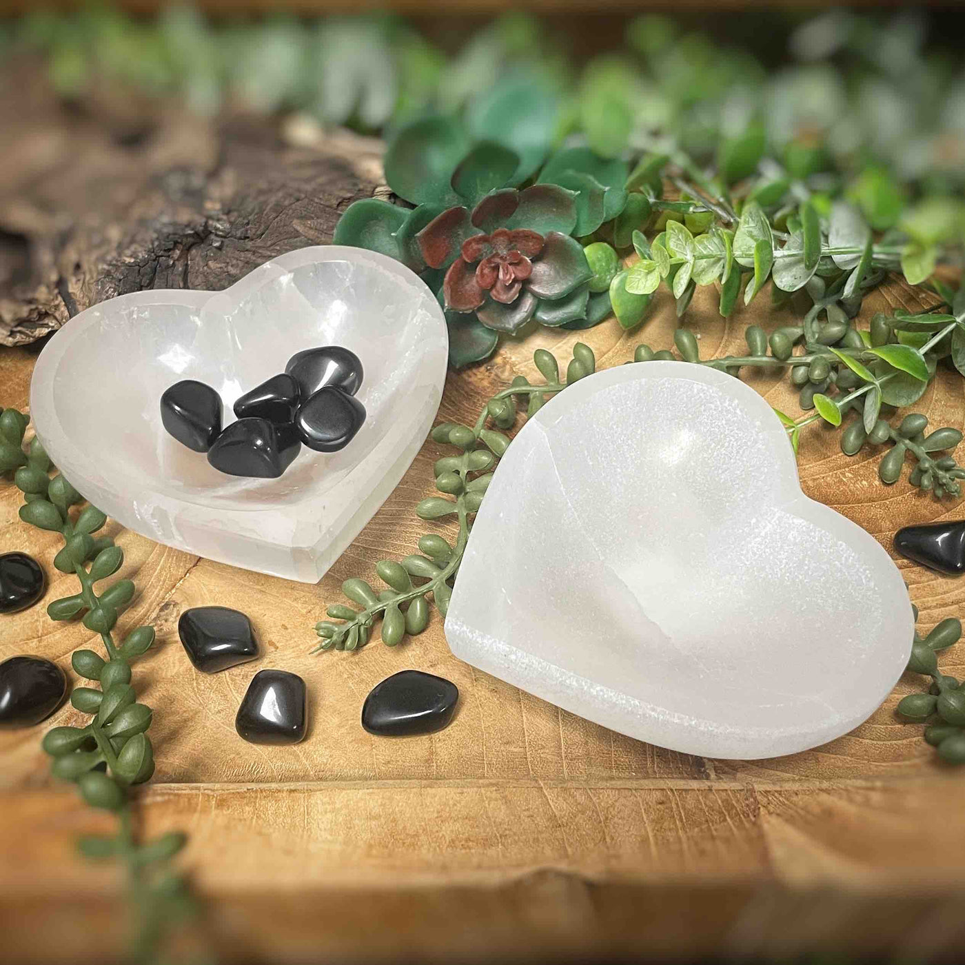 Selenite - Heart Bowl / Dish - 4.25"