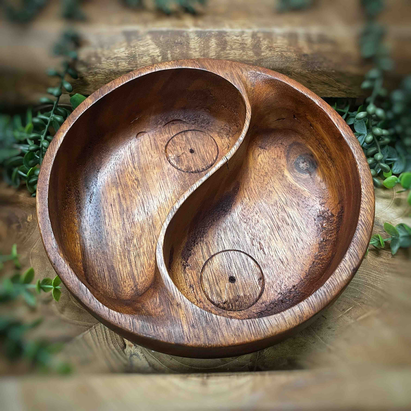 Wooden Yin Yang - Deep Bowl