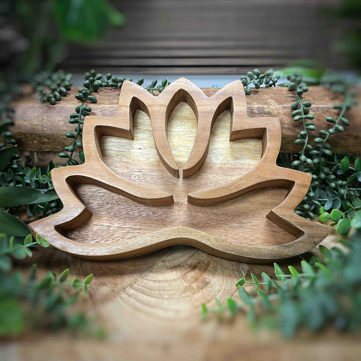 Wooden Lotus Flower - Bowl Shelf