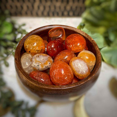 Fire Agate - 0.25 - 1.25" - Tumbled