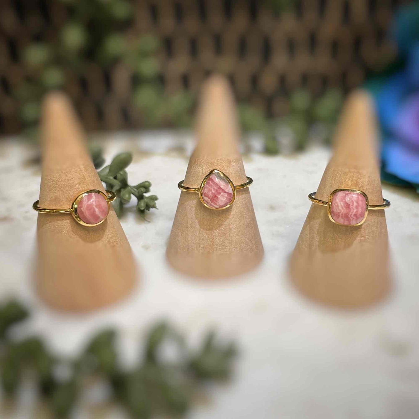 Rhodochrosite - 18k Gold Ring