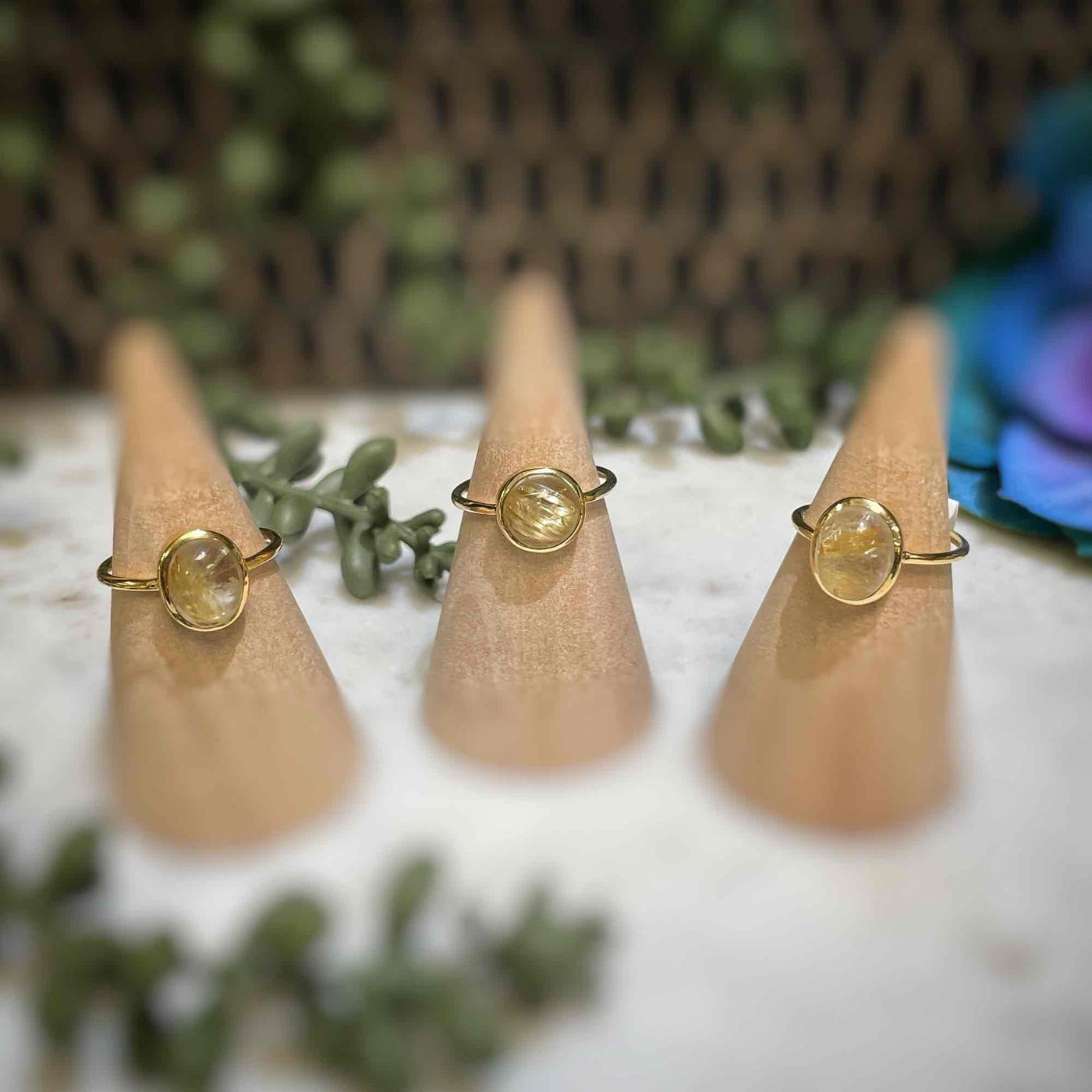 Golden Rutile - 18k Gold Ring