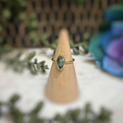 Seraphinite - 18k Gold Ring