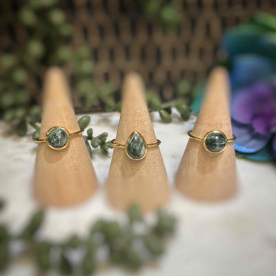 Seraphinite - 18k Gold Ring