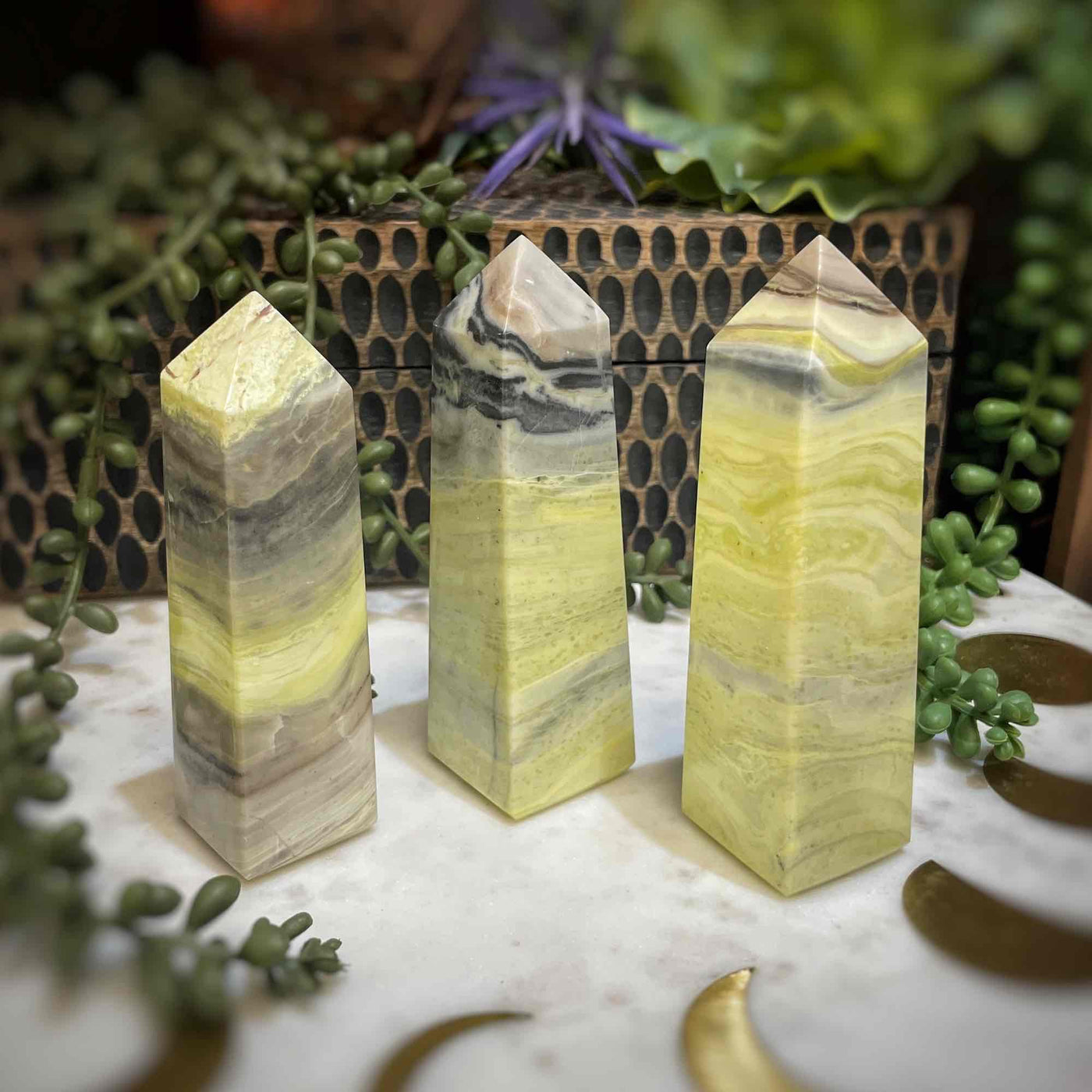 Lemon Serpentine (Infinite) - Point, Tower, Obelisk - 4.0" - 4.25"