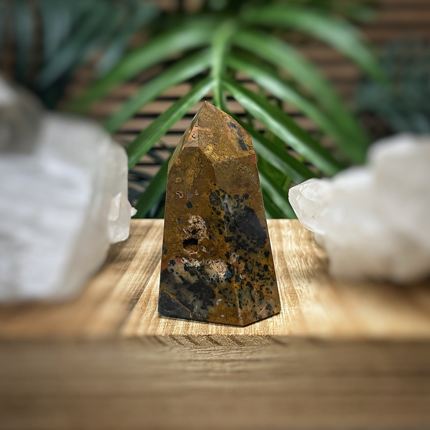 Blue Apatite in Jasper - RARE - Point, Tower, Obelisk