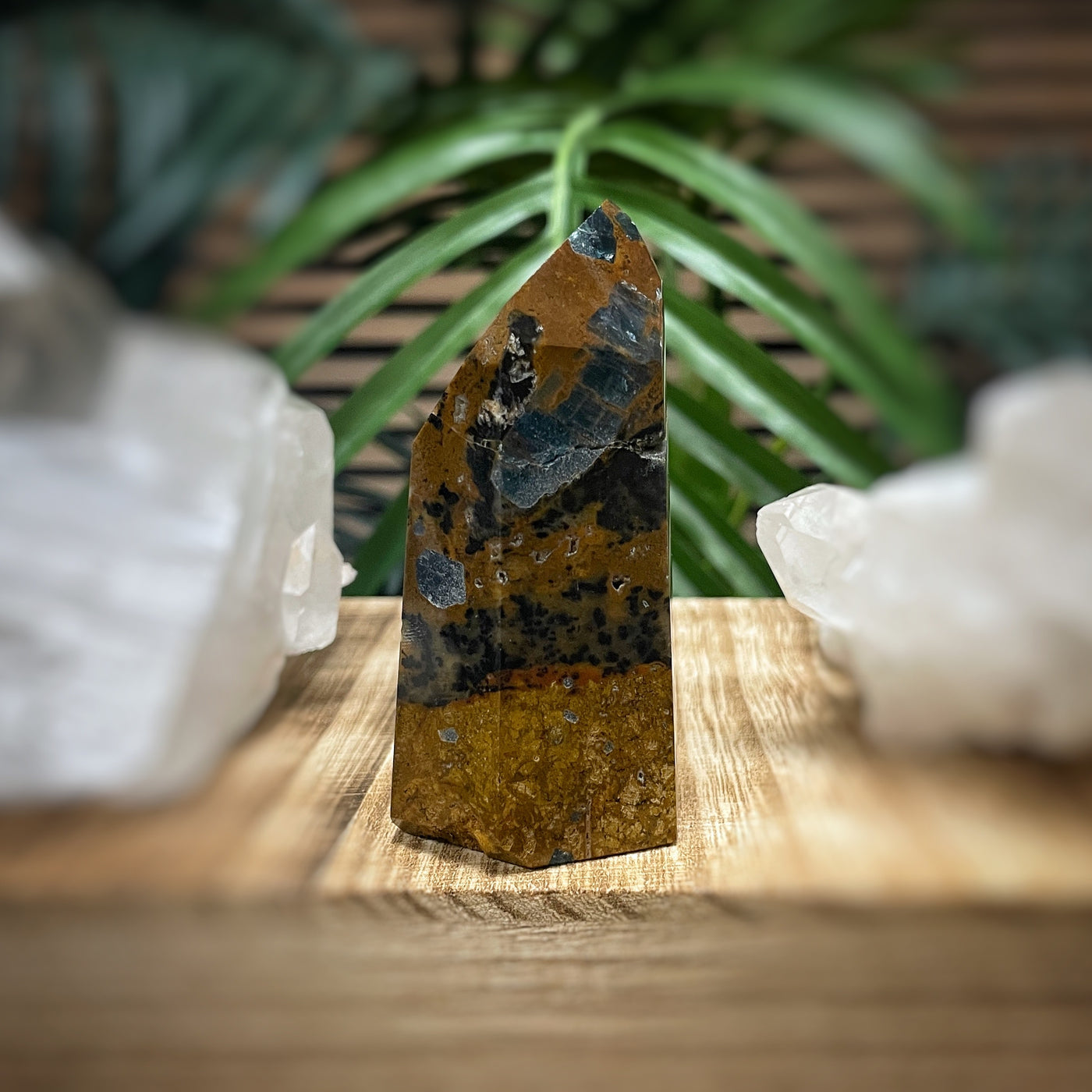 Blue Apatite in Jasper - RARE - Point, Tower, Obelisk