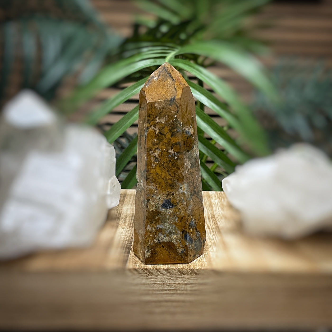 Blue Apatite in Jasper - RARE - Point, Tower, Obelisk