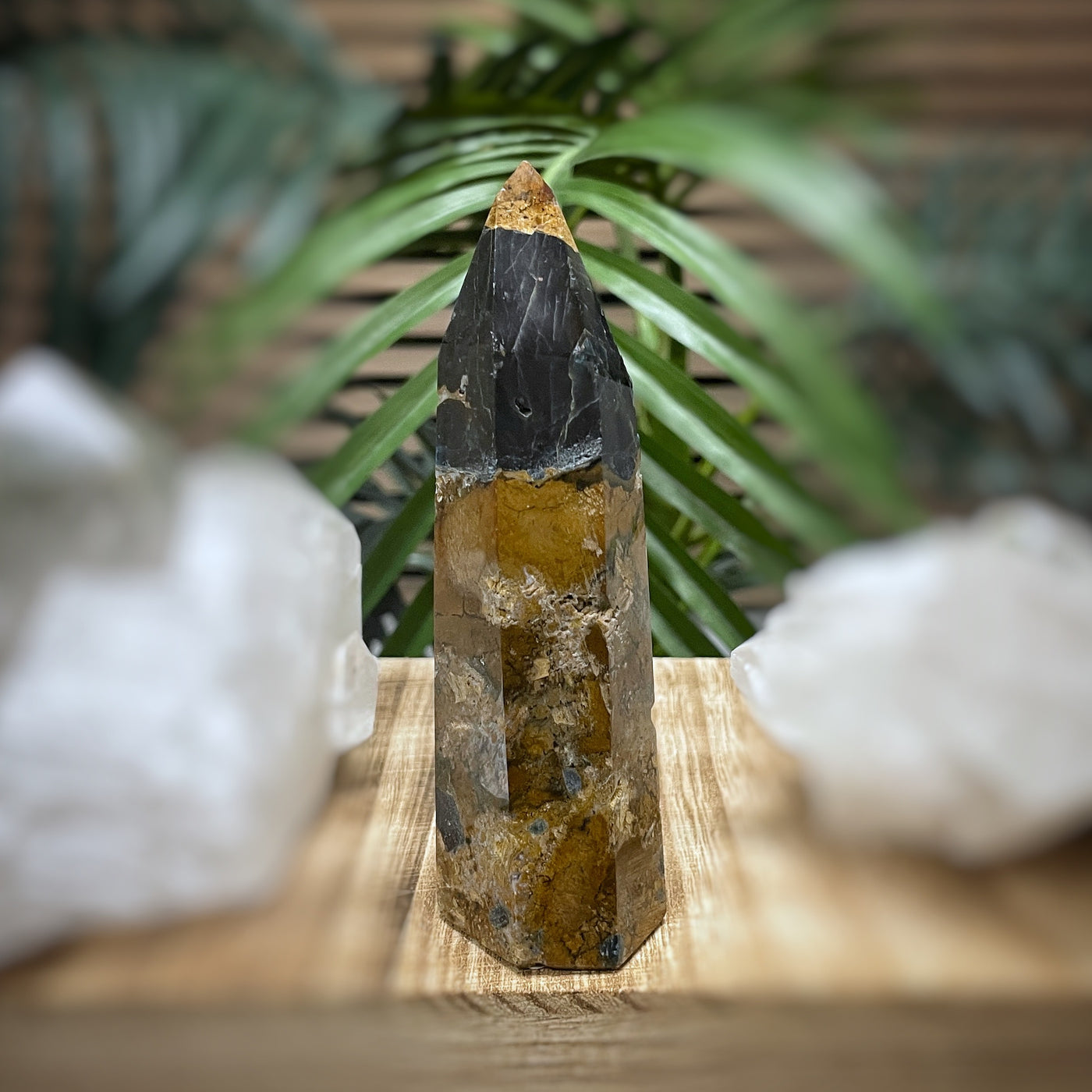 Blue Apatite in Jasper - RARE - Point, Tower, Obelisk