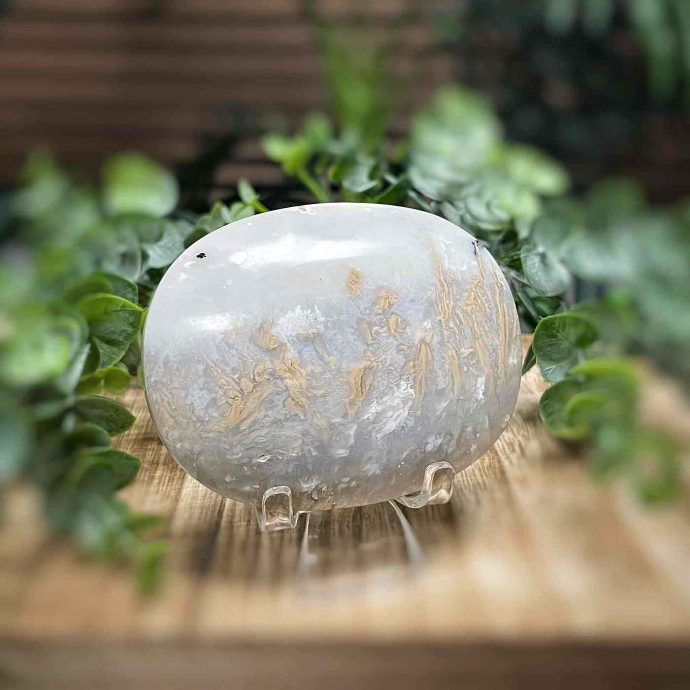 Snow Agate - Palm Stone