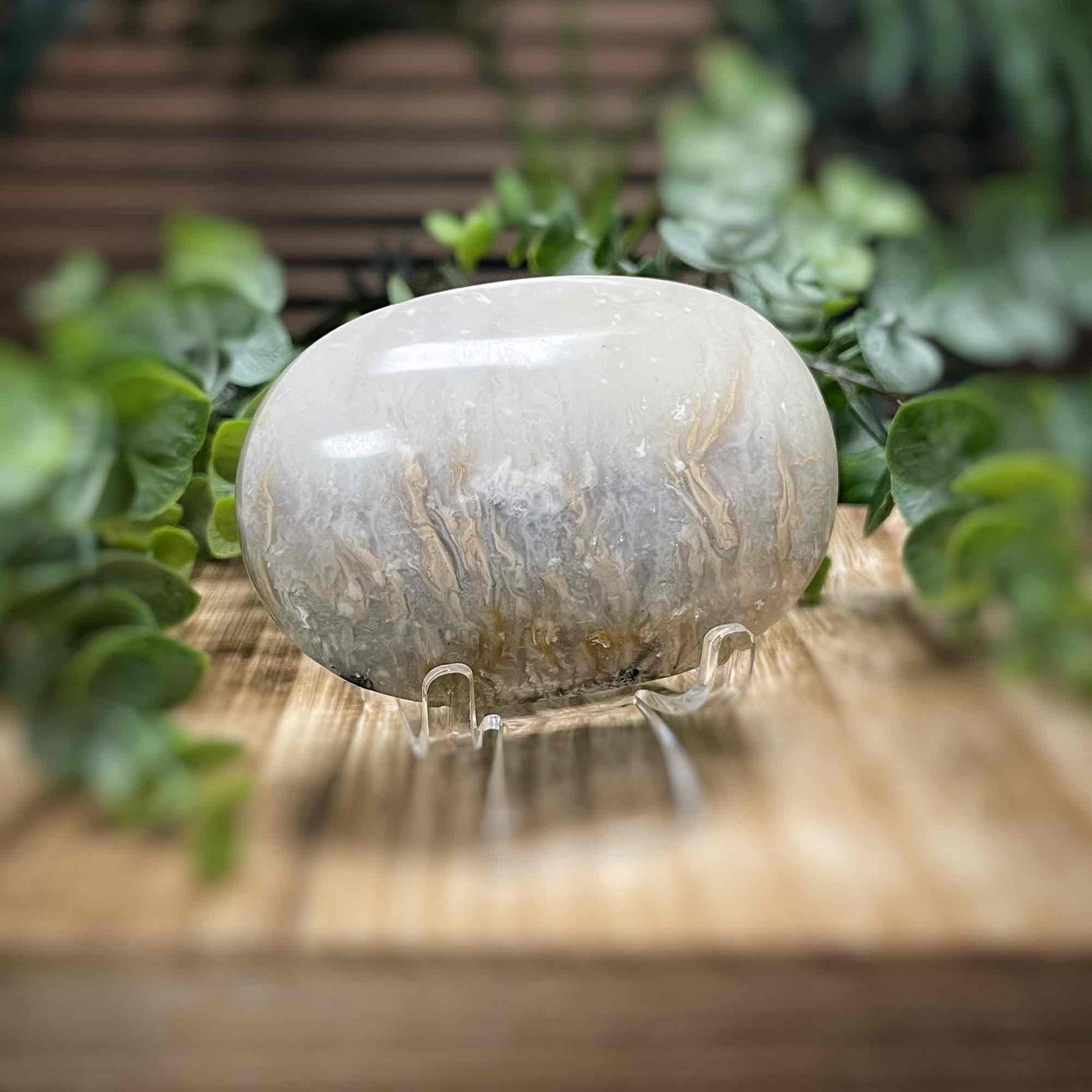 Snow Agate - Palm Stone