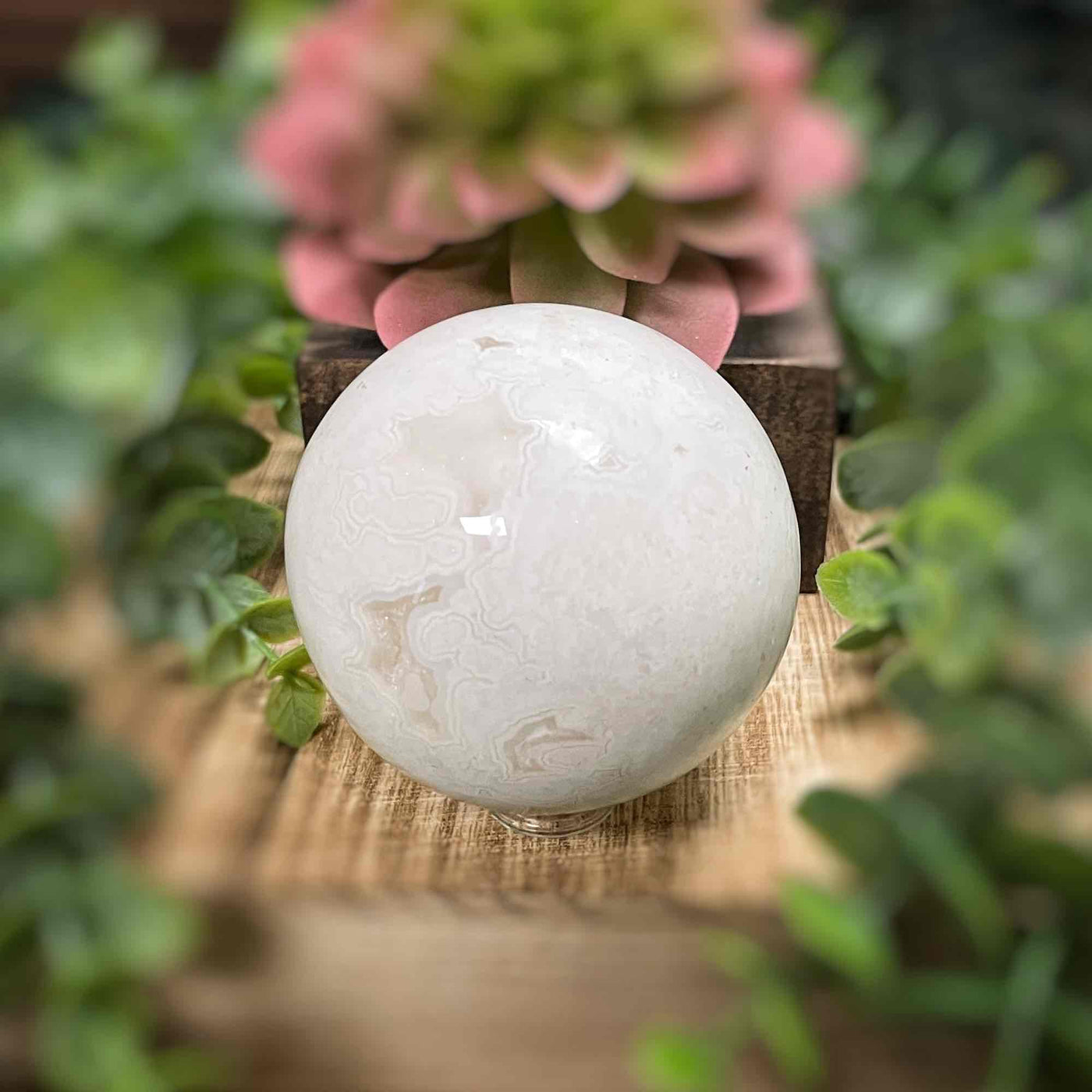 Snow Agate - Sphere - 2.0" - 2.4"