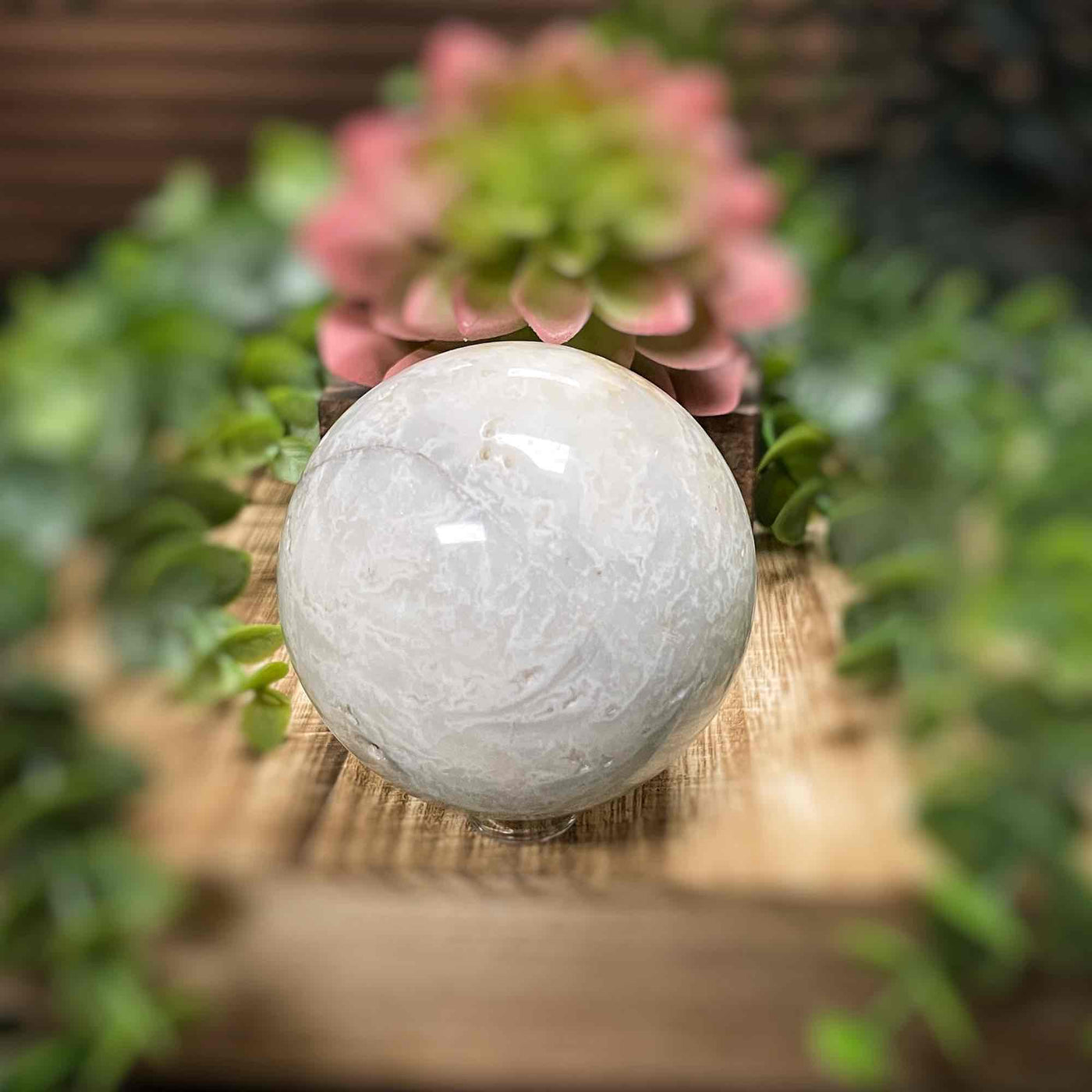 Snow Agate - Sphere - 2.5" - 2.6"