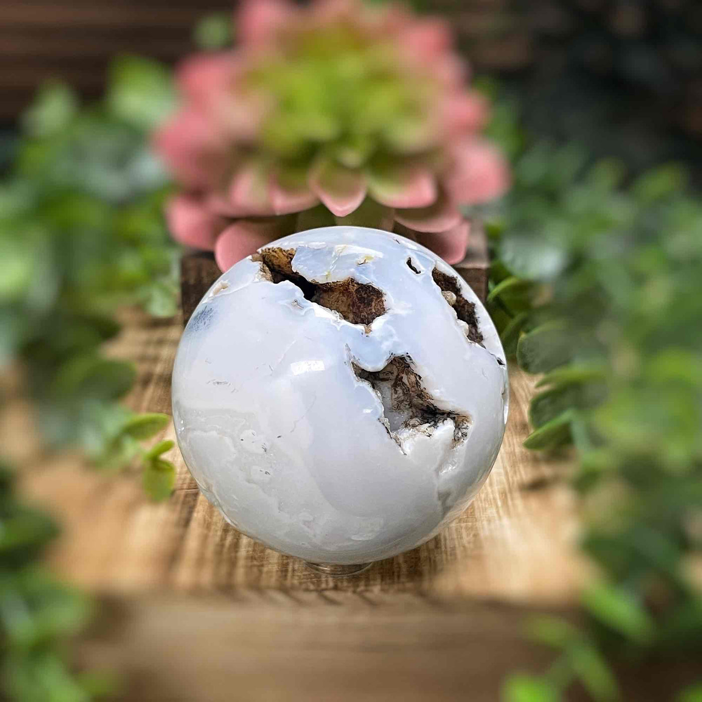 Snow Agate - Sphere - 2.5" - 2.6"