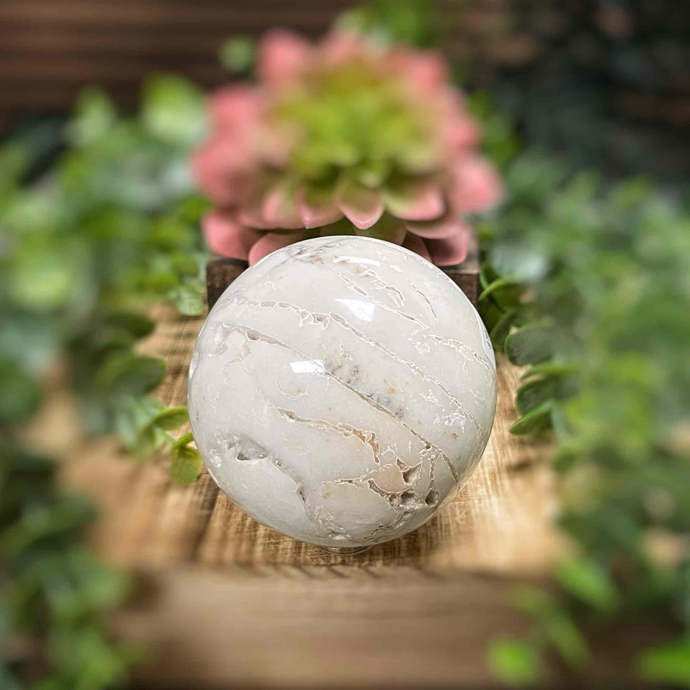 Snow Agate - Sphere - 2.5" - 2.6"