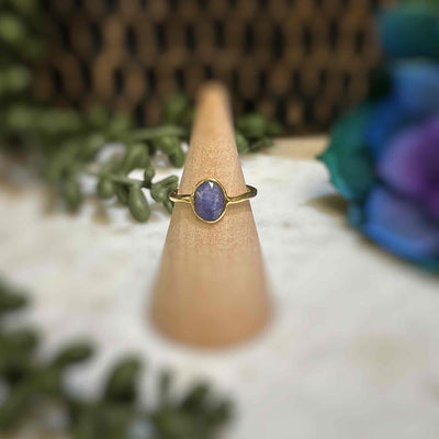 Tanzanite - Faceted - 18k Gold Ring