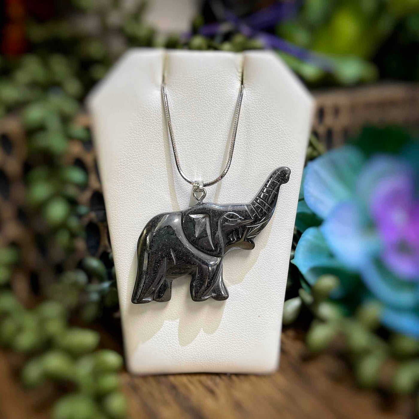 Hematite Elephant - Necklace