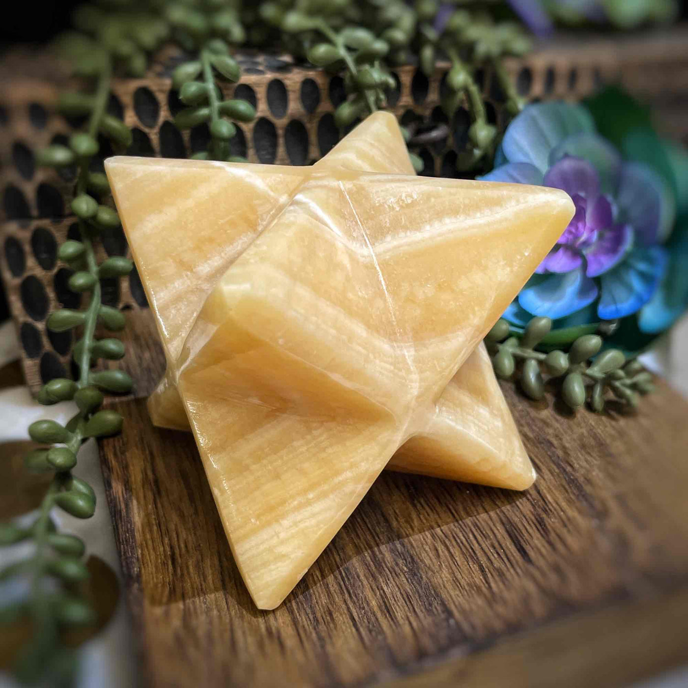 Honey Calcite - Merkabah