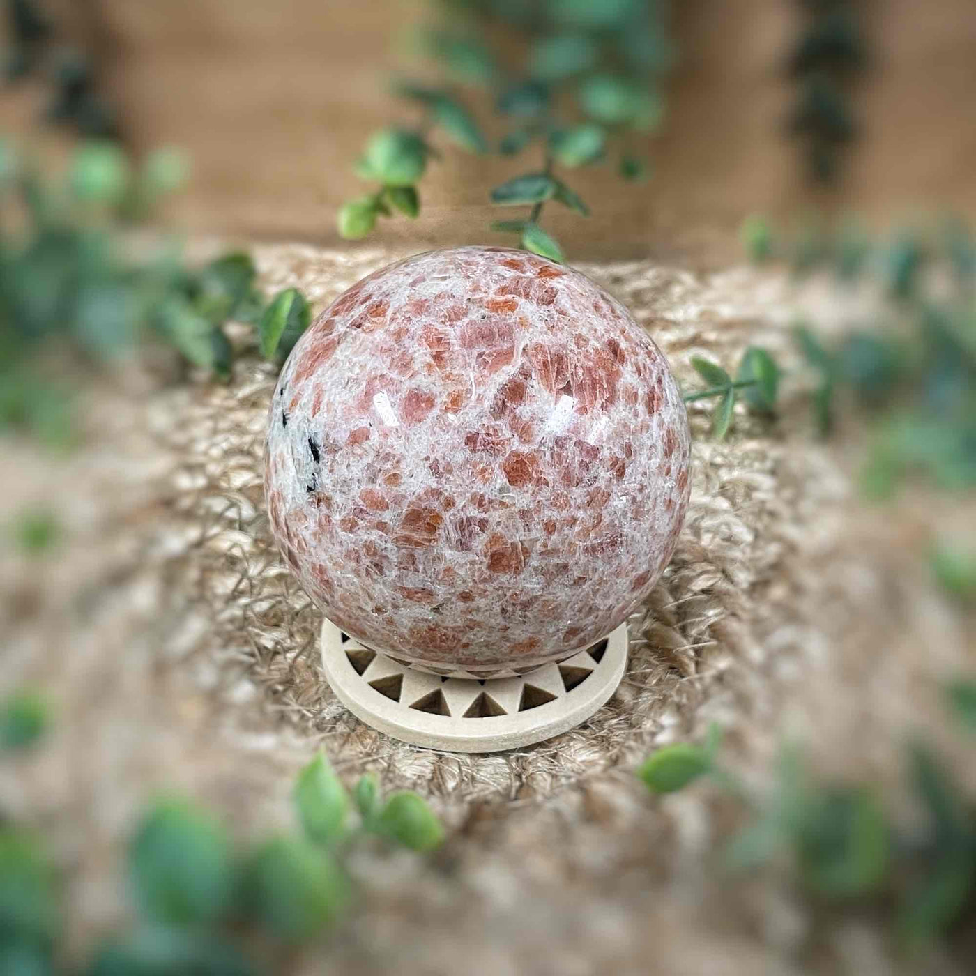 Wooden Sphere Stand - Med