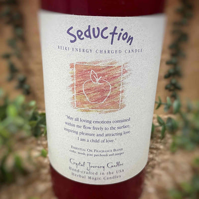 Seduction - Reiki Herbal Pillar Candle