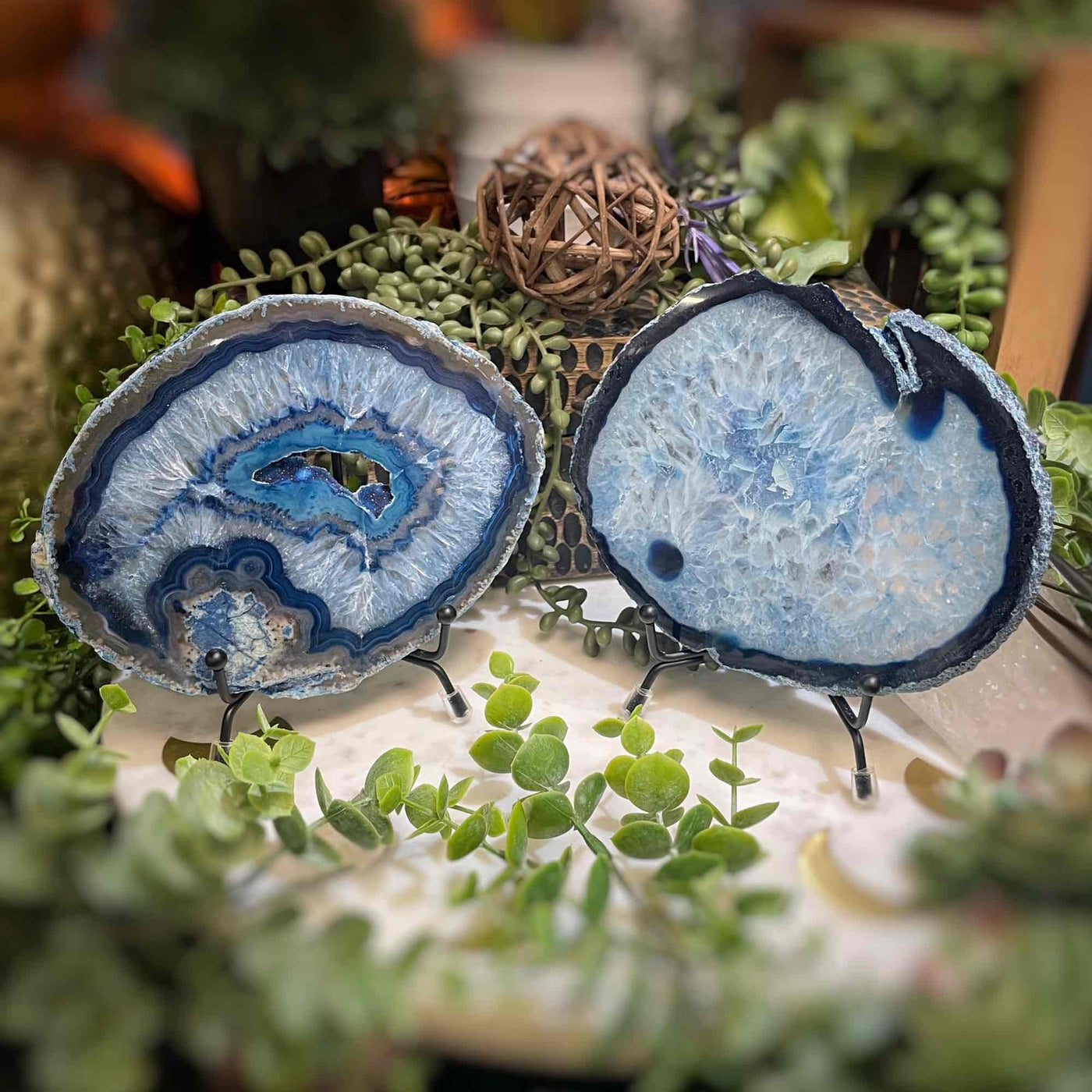 Agate Slices - Medium -  BlueDyed